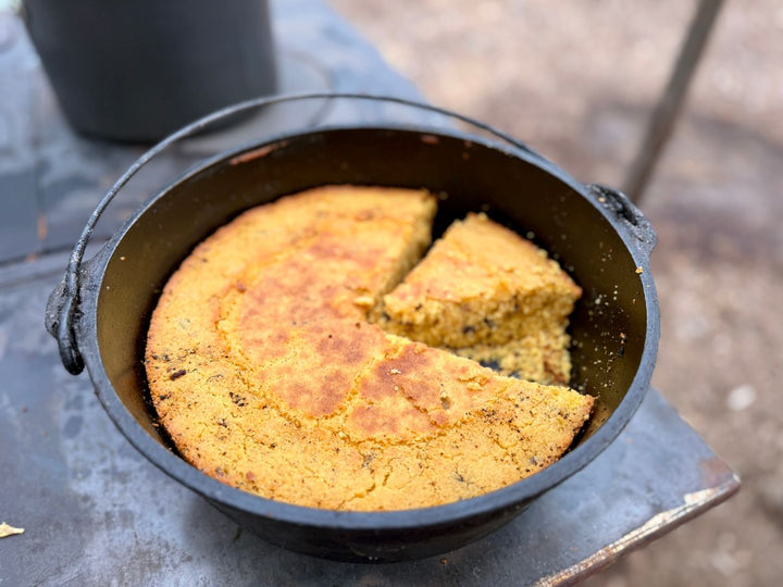 Cornbread in a Cast Iron Dutch Oven
