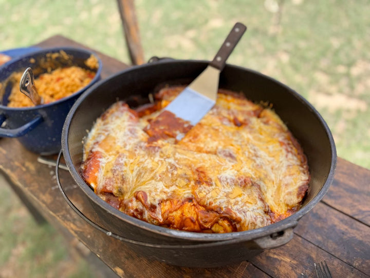 Billy The Kid Enchiladas in a Cast Iron Dutch Oven 
