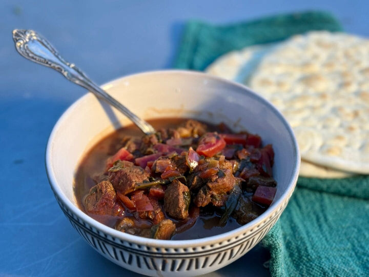 Cowboy Kent Rollins' lamb stew